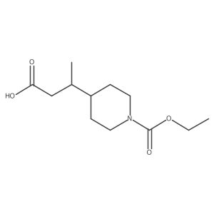 3-[1-(Ethoxycarbonyl)piperidin-4-yl]butanoic acid结构式