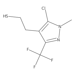 2-[5-chloro-1-methyl-3-(trifluoromethyl)-1H-pyrazol-4-yl]ethane-1-thiol结构式
