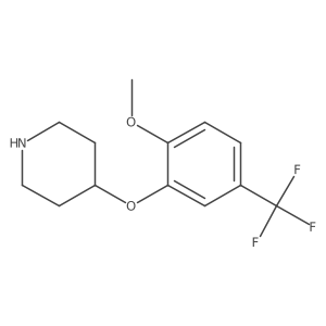 4-[2-Methoxy-5-(trifluoromethyl)phenoxy]piperidine Structure