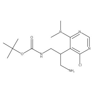 tert-butyl N-{3-amino-2-[4-chloro-6-(dimethylamino)pyrimidin-5-yl]propyl}carbamate Structure