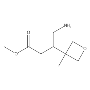 Methyl 4-amino-3-(3-methyloxetan-3-yl)butanoate结构式