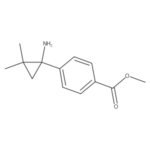 Methyl 4-(1-amino-2,2-dimethylcyclopropyl)benzoate结构式