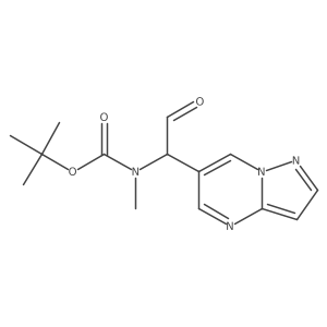tert-butyl N-methyl-N-(2-oxo-1-{pyrazolo[1,5-a]pyrimidin-6-yl}ethyl)carbamate结构式