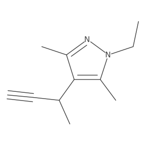 4-(but-3-yn-2-yl)-1-ethyl-3,5-dimethyl-1H-pyrazole Structure
