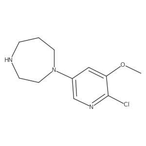 1-(6-Chloro-5-methoxy-3-pyridyl)homopiperazine结构式