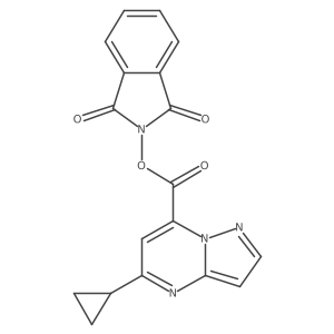 1,3-dioxo-2,3-dihydro-1H-isoindol-2-yl 5-cyclopropylpyrazolo[1,5-a]pyrimidine-7-carboxylate结构式