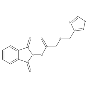 1,3-dioxo-2,3-dihydro-1H-isoindol-2-yl 2-{[(1,3-thiazol-4-yl)methyl]sulfanyl}acetate结构式