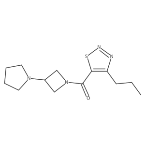 4-Propyl-5-[3-(pyrrolidin-1-yl)azetidine-1-carbonyl]-1,2,3-thiadiazole Structure