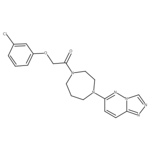 1-(4-([1,2,4]Triazolo[4,3-b]pyridazin-6-yl)-1,4-diazepan-1-yl)-2-(3-chlorophenoxy)ethan-1-one结构式