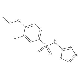 4-ethoxy-3-fluoro-N-(1,3,4-thiadiazol-2-yl)benzene-1-sulfonamide结构式