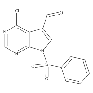 4-Chloro-7-(phenylsulfonyl)-7H-pyrrolo[2,3-d]pyrimidine-5-carboxaldehyde Structure