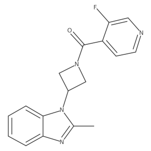 1-[1-(3-fluoropyridine-4-carbonyl)azetidin-3-yl]-2-methyl-1H-1,3-benzodiazole结构式