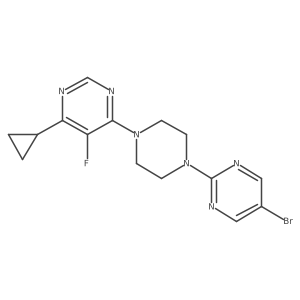 4-[4-(5-Bromopyrimidin-2-yl)piperazin-1-yl]-6-cyclopropyl-5-fluoropyrimidine Structure