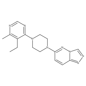 5-Ethyl-4-methyl-6-(4-{[1,2,4]triazolo[4,3-b]pyridazin-6-yl}piperazin-1-yl)pyrimidine结构式