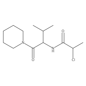 2-Chloro-N-(3-methyl-1-oxo-1-piperidin-1-ylbutan-2-yl)propanamide结构式