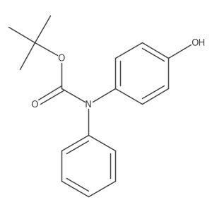 tert-butyl N-(4-hydroxyphenyl)-N-phenylcarbamate结构式