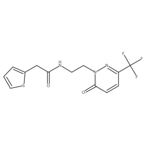 N-{2-[6-oxo-3-(trifluoromethyl)-1,6-dihydropyridazin-1-yl]ethyl}-2-(thiophen-2-yl)acetamide Structure