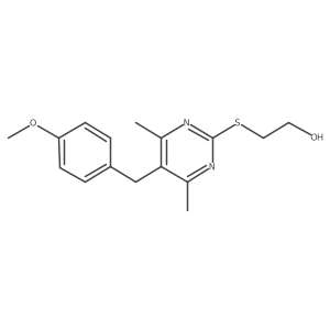 2-[5-[(4-Methoxyphenyl)methyl]-4,6-dimethylpyrimidin-2-yl]sulfanylethanol结构式