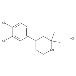 1-(3,4-Dichlorophenyl)-3,3-dimethylpiperazine;hydrochloride Structure