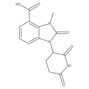 1-(2,6-Dioxopiperidin-3-yl)-3-methyl-2-oxo-2,3-dihydro-1H-benzo[d]imidazole-4-carboxylic acid结构式