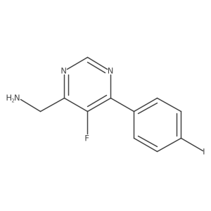 1-[5-Fluoro-6-(4-iodophenyl)pyrimidin-4-yl]methanamine结构式