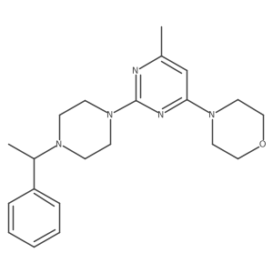 4-{6-Methyl-2-[4-(1-phenylethyl)piperazin-1-yl]pyrimidin-4-yl}morpholine Structure