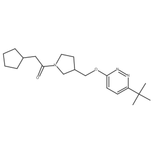 1-(3-{[(6-Tert-butylpyridazin-3-yl)oxy]methyl}pyrrolidin-1-yl)-2-cyclopentylethan-1-one Structure