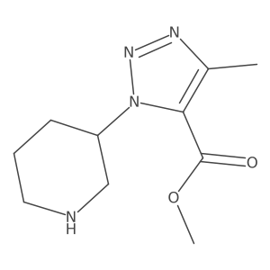 methyl 4-methyl-1-(piperidin-3-yl)-1H-1,2,3-triazole-5-carboxylate结构式