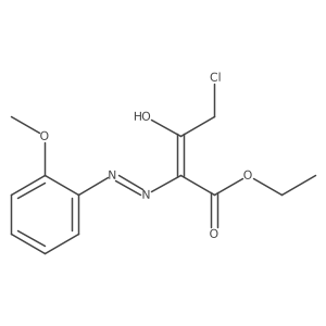 Ethyl 4-chloro-2-[2-(2-methoxyphenyl)hydrazin-1-ylidene]-3-oxobutanoate结构式