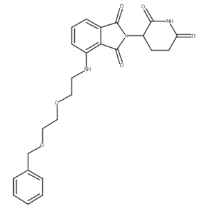 4-[2-(2-Benzyloxyethoxy)ethylamino]-2-(2,6-dioxo-3-piperidyl)isoindoline-1,3-dione Structure