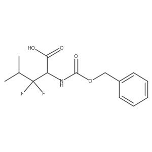 2-{[(Benzyloxy)carbonyl]amino}-3,3-difluoro-4-methylpentanoic acid结构式