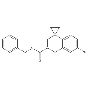 benzyl 7'-bromo-2',3'-dihydro-1'H-spiro[cyclopropane-1,4'-isoquinoline]-2'-carboxylate结构式