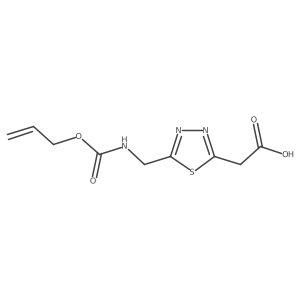 2-[5-({[(Prop-2-en-1-yloxy)carbonyl]amino}methyl)-1,3,4-thiadiazol-2-yl]acetic acid Structure