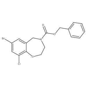 Benzyl 7-bromo-9-chloro-2,3,4,5-tetrahydro-1,4-benzoxazepine-4-carboxylate结构式