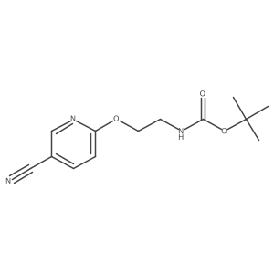 tert-butyl N-{2-[(5-cyanopyridin-2-yl)oxy]ethyl}carbamate Structure