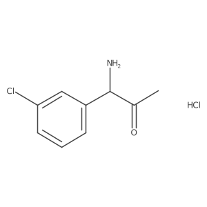 1-Amino-1-(3-chlorophenyl)propan-2-one hydrochloride结构式