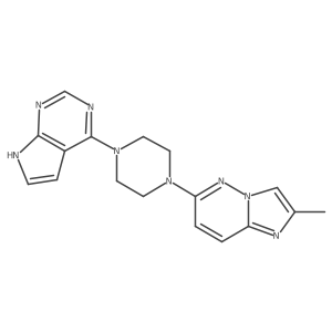 1-{2-methylimidazo[1,2-b]pyridazin-6-yl}-4-{7H-pyrrolo[2,3-d]pyrimidin-4-yl}piperazine Structure