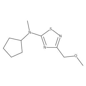 N-cyclopentyl-3-(methoxymethyl)-N-methyl-1,2,4-thiadiazol-5-amine结构式