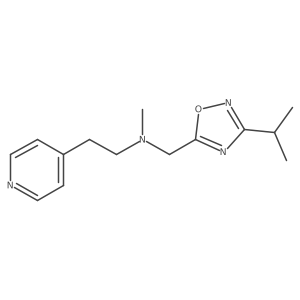 Methyl({[3-(propan-2-yl)-1,2,4-oxadiazol-5-yl]methyl})[2-(pyridin-4-yl)ethyl]amine Structure