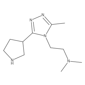 dimethyl({2-[3-methyl-5-(pyrrolidin-3-yl)-4H-1,2,4-triazol-4-yl]ethyl})amine Structure