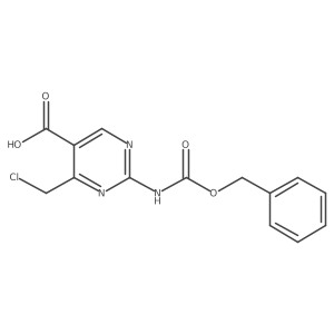 2-{[(Benzyloxy)carbonyl]amino}-4-(chloromethyl)pyrimidine-5-carboxylic acid结构式
