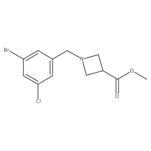 Methyl 1-(3-bromo-5-chlorobenzyl)azetidine-3-carboxylate结构式