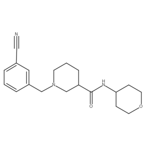 1-[(3-cyanophenyl)methyl]-N-(oxan-4-yl)piperidine-3-carboxamide Structure