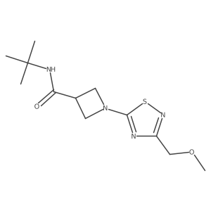 N-tert-butyl-1-[3-(methoxymethyl)-1,2,4-thiadiazol-5-yl]azetidine-3-carboxamide结构式