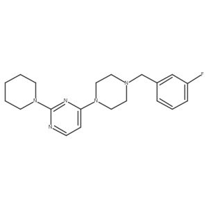 4-{4-[(3-Fluorophenyl)methyl]piperazin-1-yl}-2-(piperidin-1-yl)pyrimidine结构式