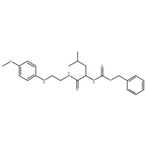 {(S)-1-[2-(4-Methoxy-phenylamino)-ethylcarbamoyl]-3-methyl-butyl}-carbamic acid benzyl ester Structure