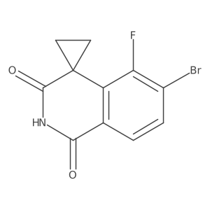 6'-Bromo-5'-fluoro-1'H-spiro[cyclopropane-1,4'-isoquinoline]-1',3'(2'H)-dione结构式