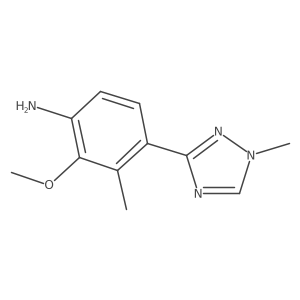 2-methoxy-3-methyl-4-(1-methyl-1H-1,2,4-triazol-3-yl)aniline结构式