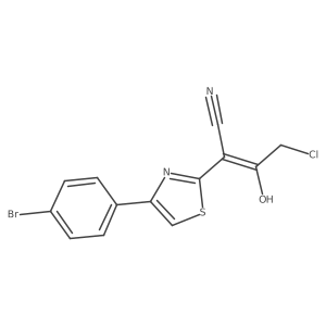 2-(4-(4-Bromophenyl)-1,3-thiazol-2(3H)-ylidene)-4-chloro-3-oxobutanenitrile Structure