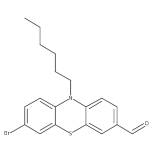 10H-Phenothiazine-3-carboxaldehyde, 7-bromo-10-hexyl-结构式